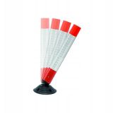 Słupek parkingowy blokujący SPRINTBACK | PCV, 75 cm, na stopie, uchylny - Słupki uchylne: zalety i zastosowanie elastycznych słupków w infrastrukturze drogowej